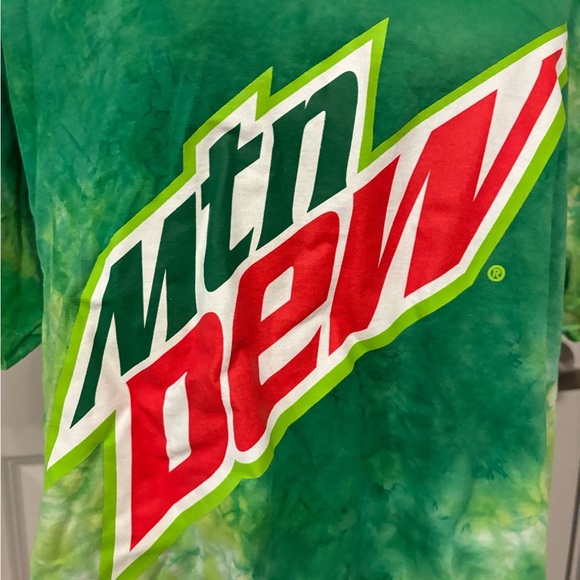 Unisex Mtn. Dew green tie-dye classic tee size XL - Picture 4 of 11
